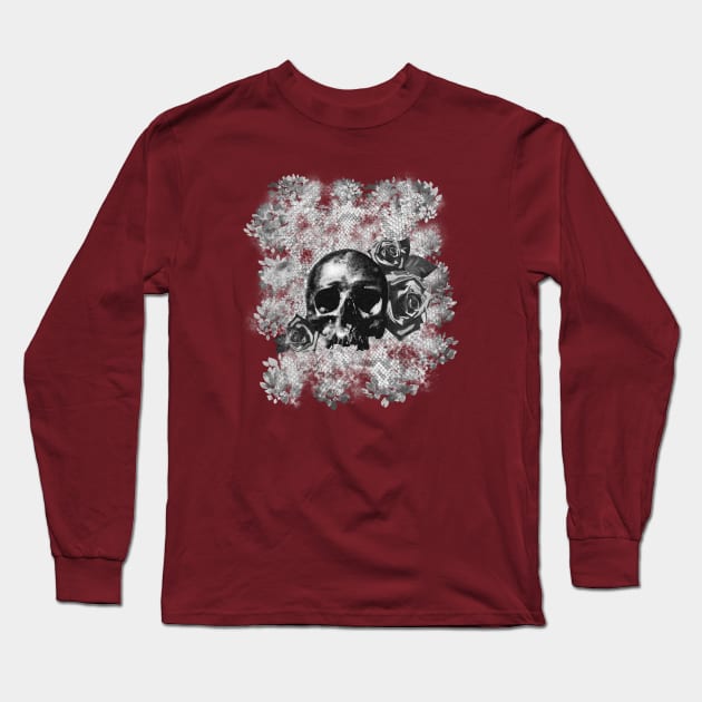 Skull & Roses Long Sleeve T-Shirt by mynaito